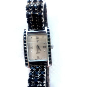 Women's Black Rhinestones Quartz Watch